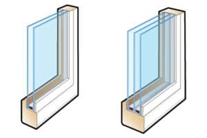 double and triple pane glass options