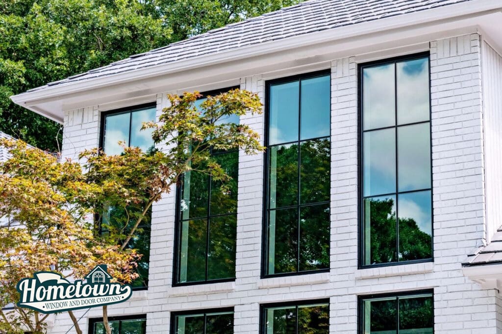 New home windows installed on Indianapolis brick residence