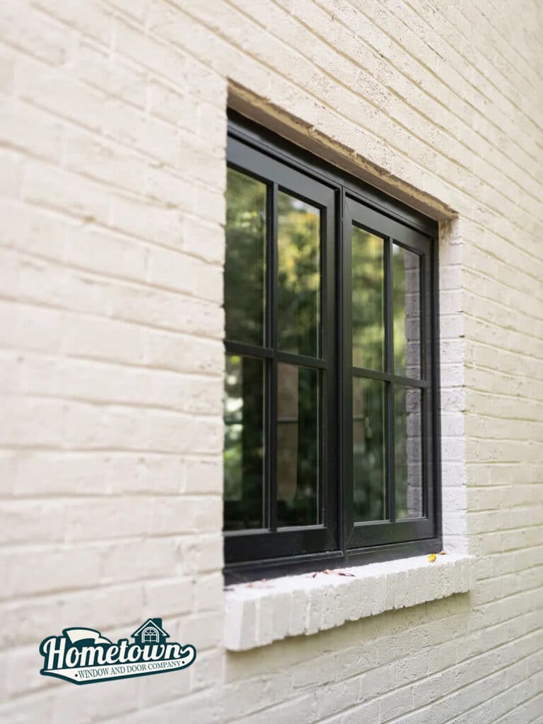 Window installation showing updated exterior on Indianapolis home