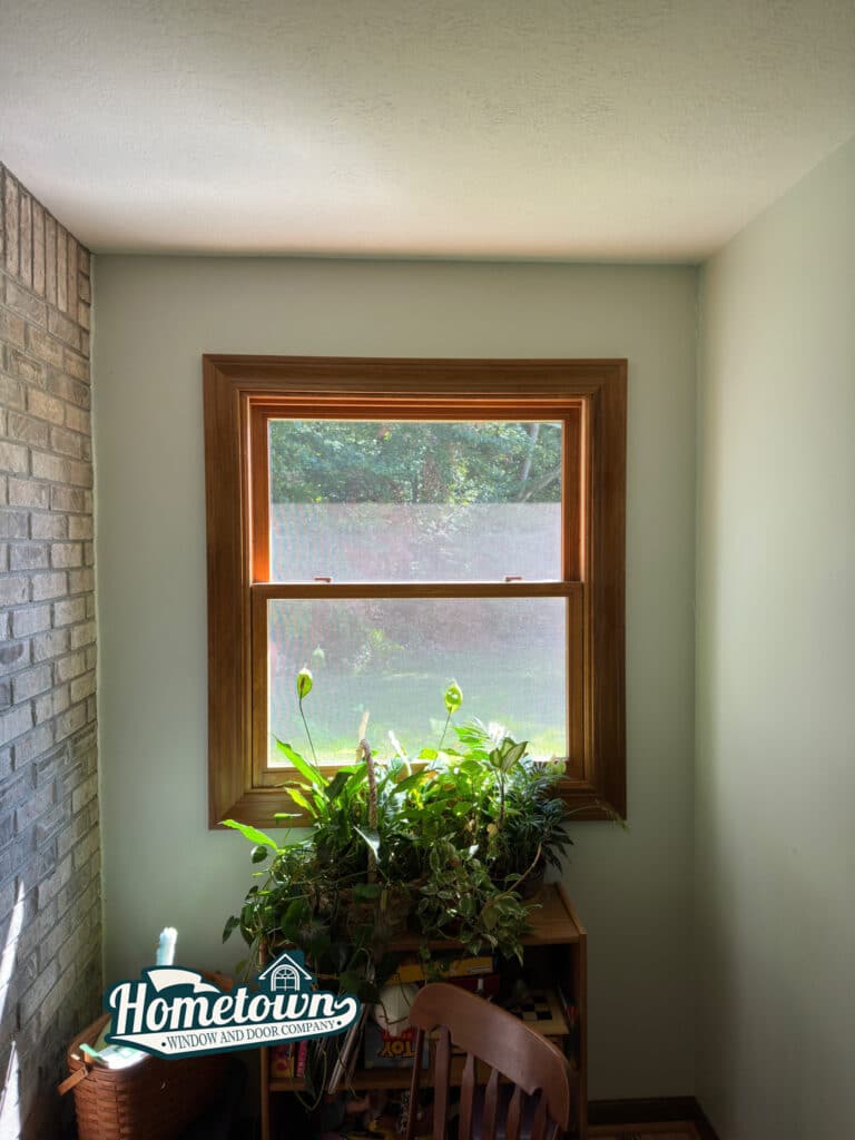 Newly installed windows on Indianapolis ranch style home