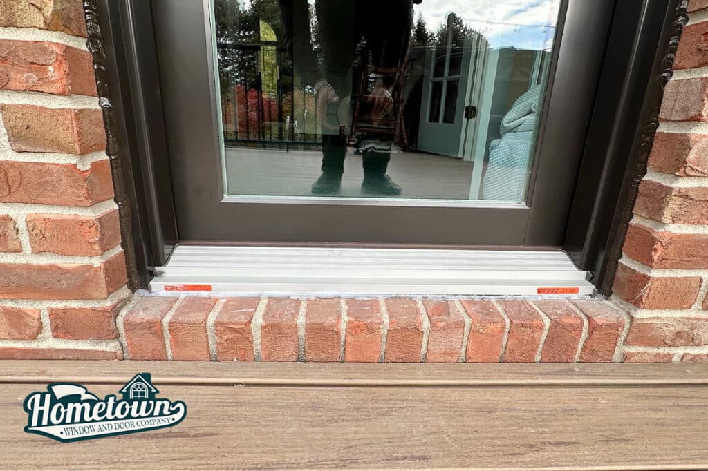 Replacement exterior door installed on Indiana suburban home