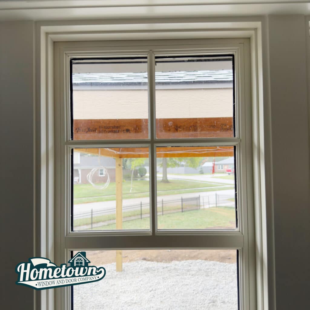 Newly installed windows on traditional Indianapolis house