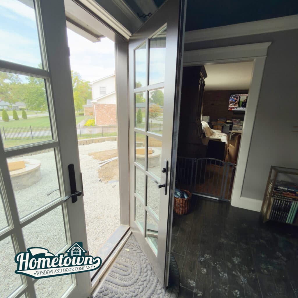 Newly installed exterior door on Indianapolis single family home