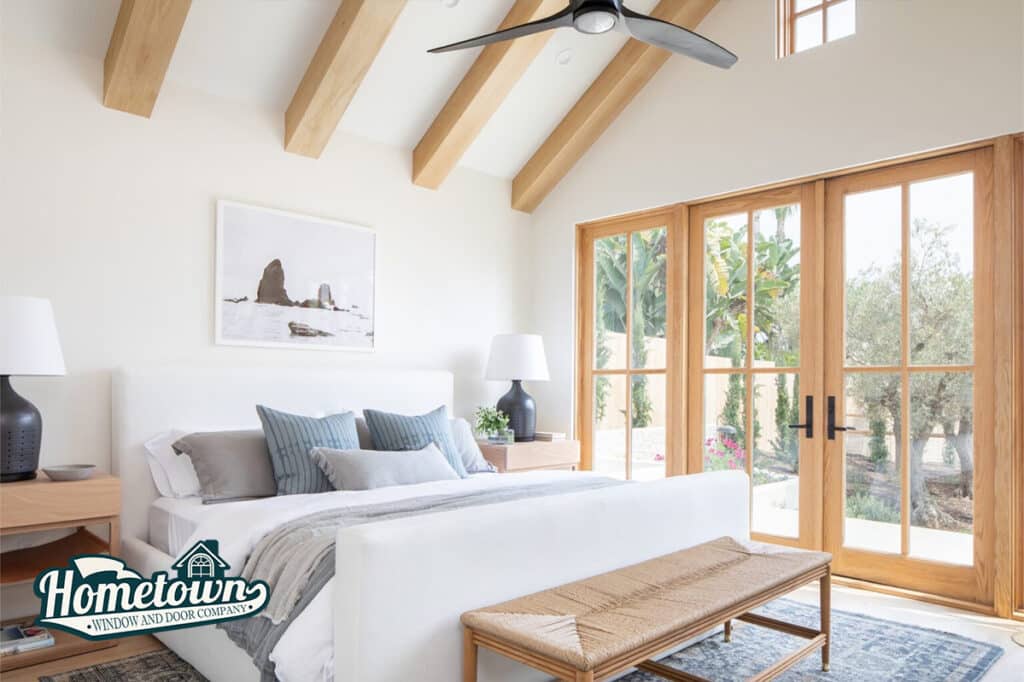 Newly installed windows and patio door on Indianapolis home