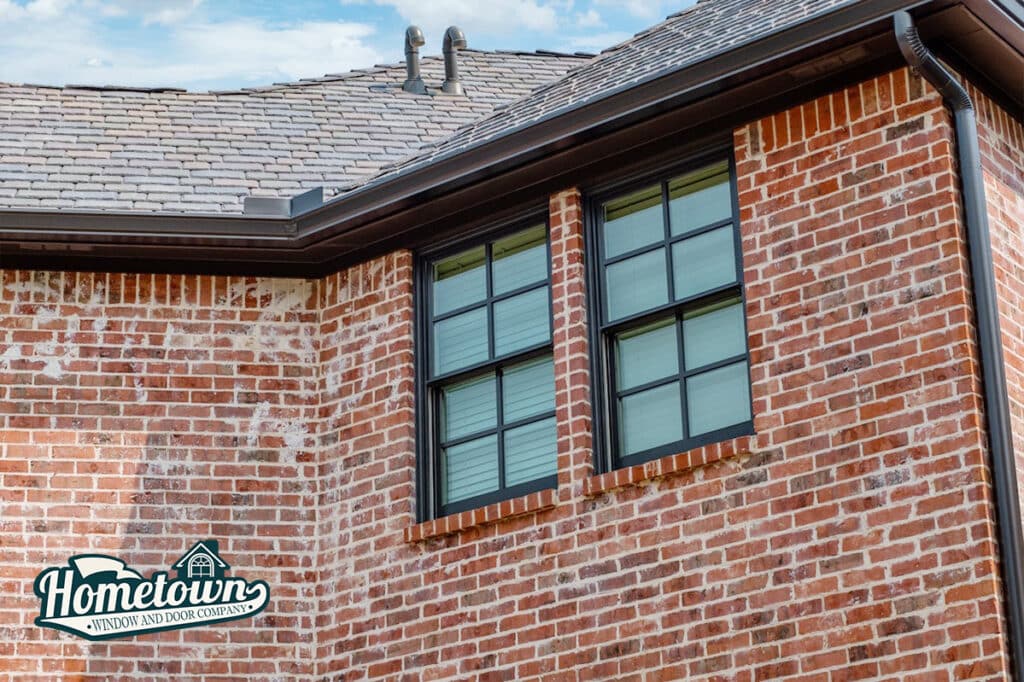 Newly installed windows on Indianapolis traditional home