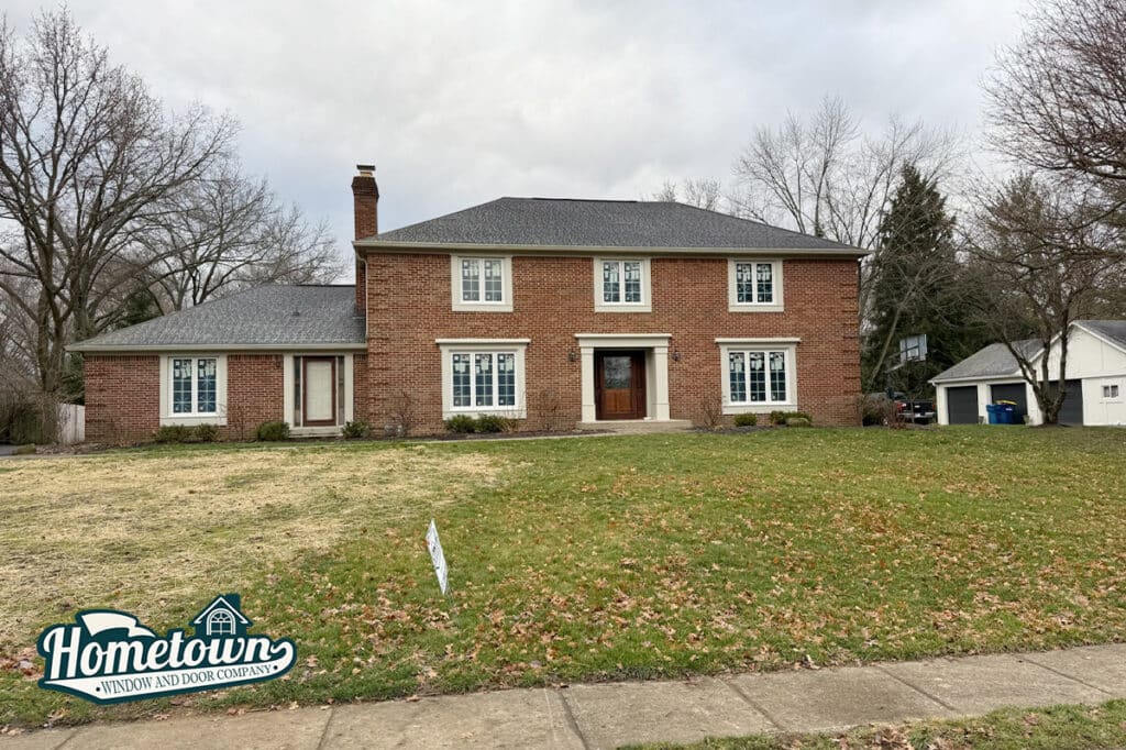 Residential window installation improving curb appeal near Indianapolis