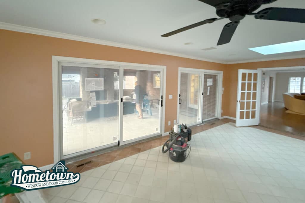 Residential sliding door installation completed in Indianapolis IN